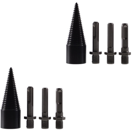 2 Sets Firewood Drill Bit Splitter Machine Bits For Logs Splitting 2