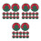 36Pcs Felt Christmas Tree Coasters Heat Insulation Round Cup Mats 9