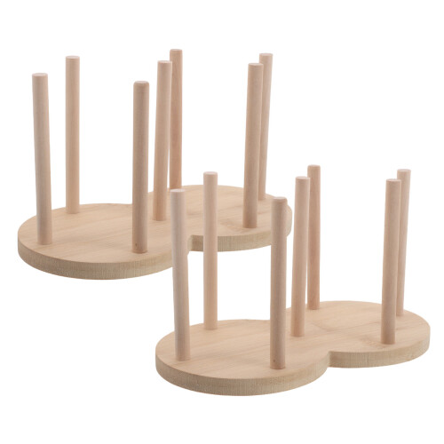 8Pcs Bamboo Fermenting Weights Storage Rack Kitchen Organizer 1