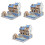 3pcs Toy Puzzles Jigsaw Three-Dimensional Bamboo 3d 3