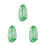 3Pcs Durable Green Nylon Foldable Fish Net Bag Drawstring for Fishing 4