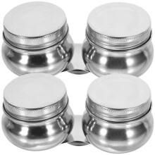 10Pcs Portable Stainless Steel Oil Palette Cups with Lid for Artists