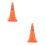 2Pcs Foldable Orange Road Traffic Cones for Emergency and Events 2