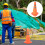 2Pcs Foldable Orange Road Traffic Cones for Emergency and Events 10