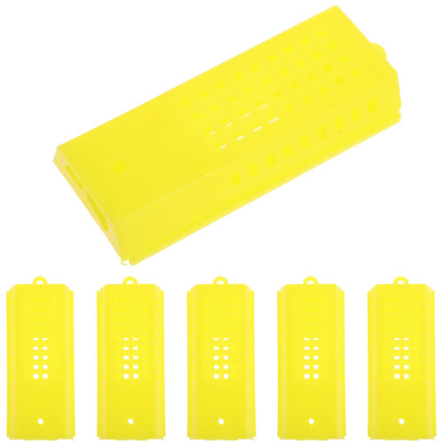 30Pcs Yellow Plastic Breeding Cage Beekeeper Equipment Tool