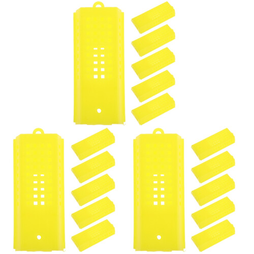 30Pcs Yellow Plastic Breeding Cage Beekeeper Equipment Tool 2