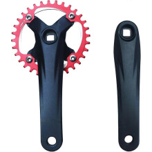 (As show, One size) Square Taper Crankset with 30T 32T 34T 36T 38T 40T Narrow Wide Chainring(34T),2024 Ping