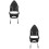 2Pcs Compact Wall Iron and Ironing Board Holder Metal Organizer White 8