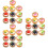 54Pcs Assorted Color Mini Fake Cake Models Resin Artificial Decor Set 8