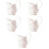 5Pcs White Ceramic Coffee Milk Creamer Pitcher Compact and 8