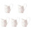 5Pcs White Ceramic Coffee Milk Creamer Pitcher Compact and 4