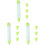 3Pcs Silicone Cake Decorating Pens Green Easy Fill Chocolate Writing 3