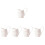 5Pcs White Ceramic Coffee Milk Creamer Pitcher Compact and 6