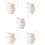 5Pcs White Ceramic Coffee Milk Creamer Pitcher Compact and 9