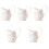 5Pcs White Ceramic Coffee Milk Creamer Pitcher Compact and 5