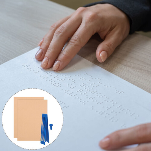 5Sets Sturdy Blue Plastic Braille Writing Kit for Study Use 1