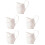 5Pcs White Ceramic Coffee Milk Creamer Pitcher Compact and 7
