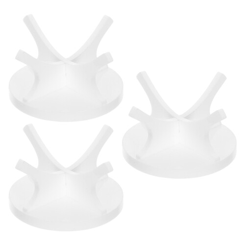 Baseball Display Stand 3pcs Clear Acrylic White Elegant Finish