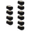 10Pcs Black Plush Sleep Ear Muffs Noise Blocking Comfortable Headband 7