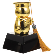 3Pcs Crystal Kids Party Trophy Golden Miniature Gift