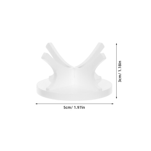 Baseball Display Stand 3pcs Clear Acrylic White Elegant Finish 2