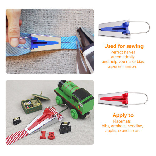 3Pcs Binding Tape Maker Assorted Colors DIY Sewing and Quilting Tools 2