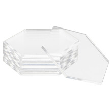 20Pcs Durable Transparent Acrylic Plates DIY Painting and Decoration