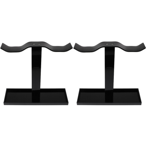 2Pcs Durable Acrylic Headphone Holder Black Headset Hanger 2
