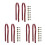 6Pcs Dark Red Thick Bag Handle Strap for Tote Bag Replacement 3