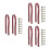 6Pcs Dark Red Thick Bag Handle Strap for Tote Bag Replacement 8