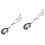 2Pcs Silver Barbecue Tong Food Clamp Ergonomic Handle for Kitchen Use 7
