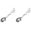 2Pcs Silver Barbecue Tong Food Clamp Ergonomic Handle for Kitchen Use 3