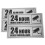 Black PVC Adhesive Warning Stickers for Home and Office Security 2