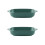 2Pièces Plateau Vert En Céramique Pour Four Usage 5