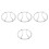 4Pcs 8 Inch Subwoofer Cover Silver Iron Speaker Protective Grill 5