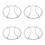 4Pcs 8 Inch Subwoofer Cover Silver Iron Speaker Protective Grill 10