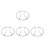4Pcs 8 Inch Subwoofer Cover Silver Iron Speaker Protective Grill 7