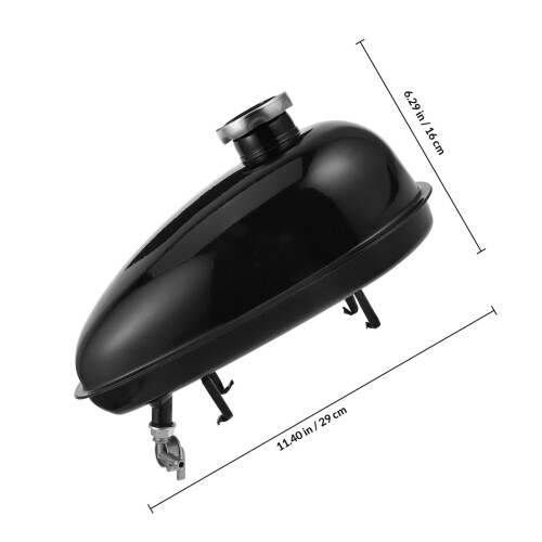 1Set Durable Iron Fuel Tank Replacement Gas Tank Part Black 1