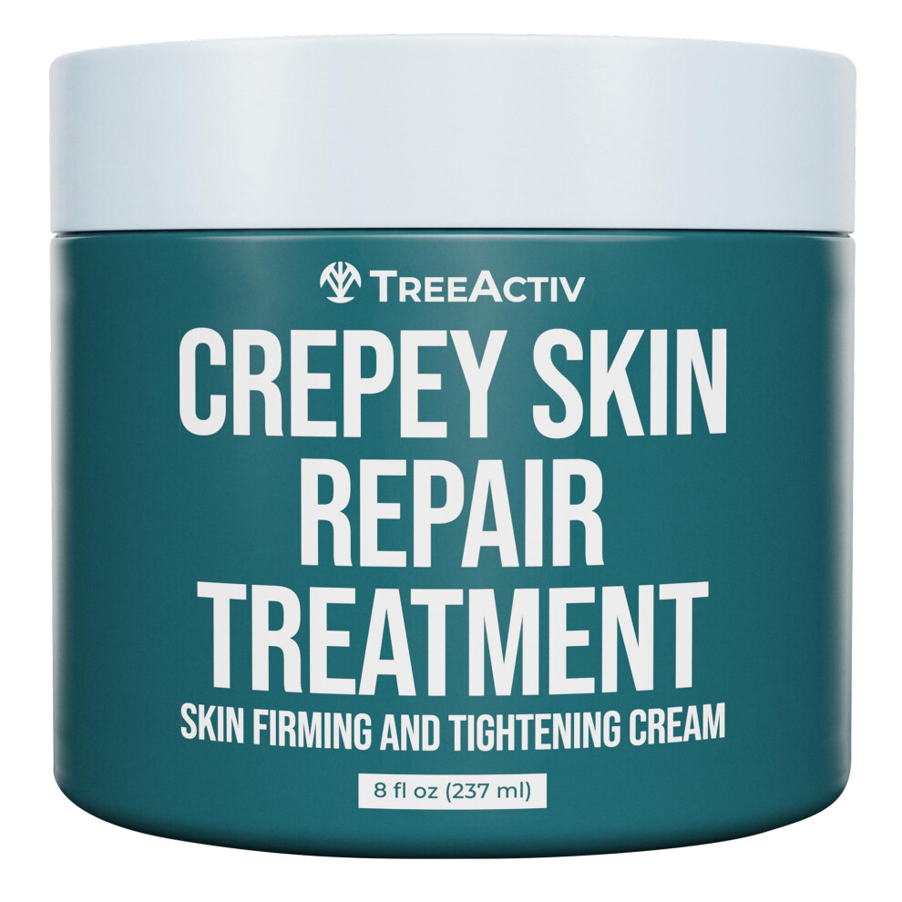 Cream Crepey Skin 8Oz With Hyaluronic Acid And Shea Butter, Deep Hydration Firming Moisturizer