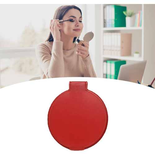 Compact Mirror with Crystal Clear Reflection, Foldable Design, Travel Pocket Makeup Mirror Red 1