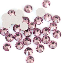 Non Hotfix Nail Art Rhinestones SS4 Light Amethyst 1440pcs Glass Flatback for Crafts and Manicure