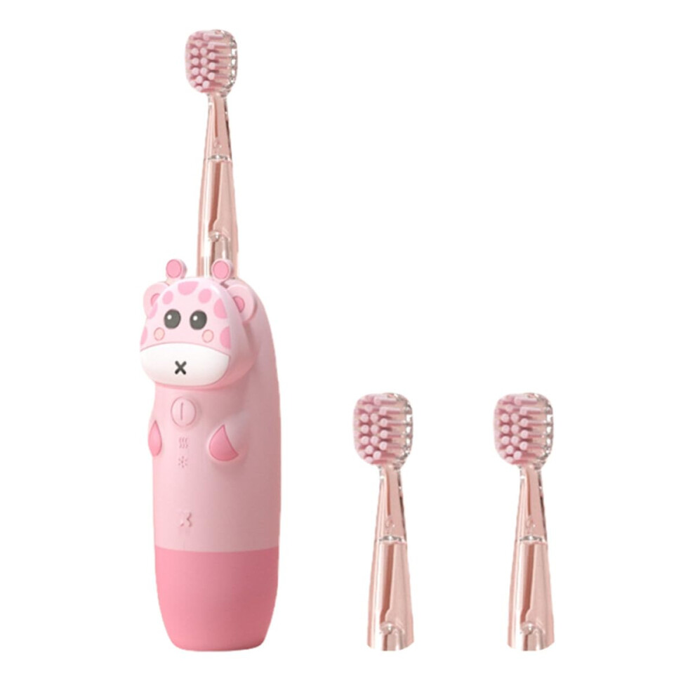 Rechargeable Sonic Toothbrush with Soft Sensitive Bristles and Adjustable Vibration for Adults and Kids