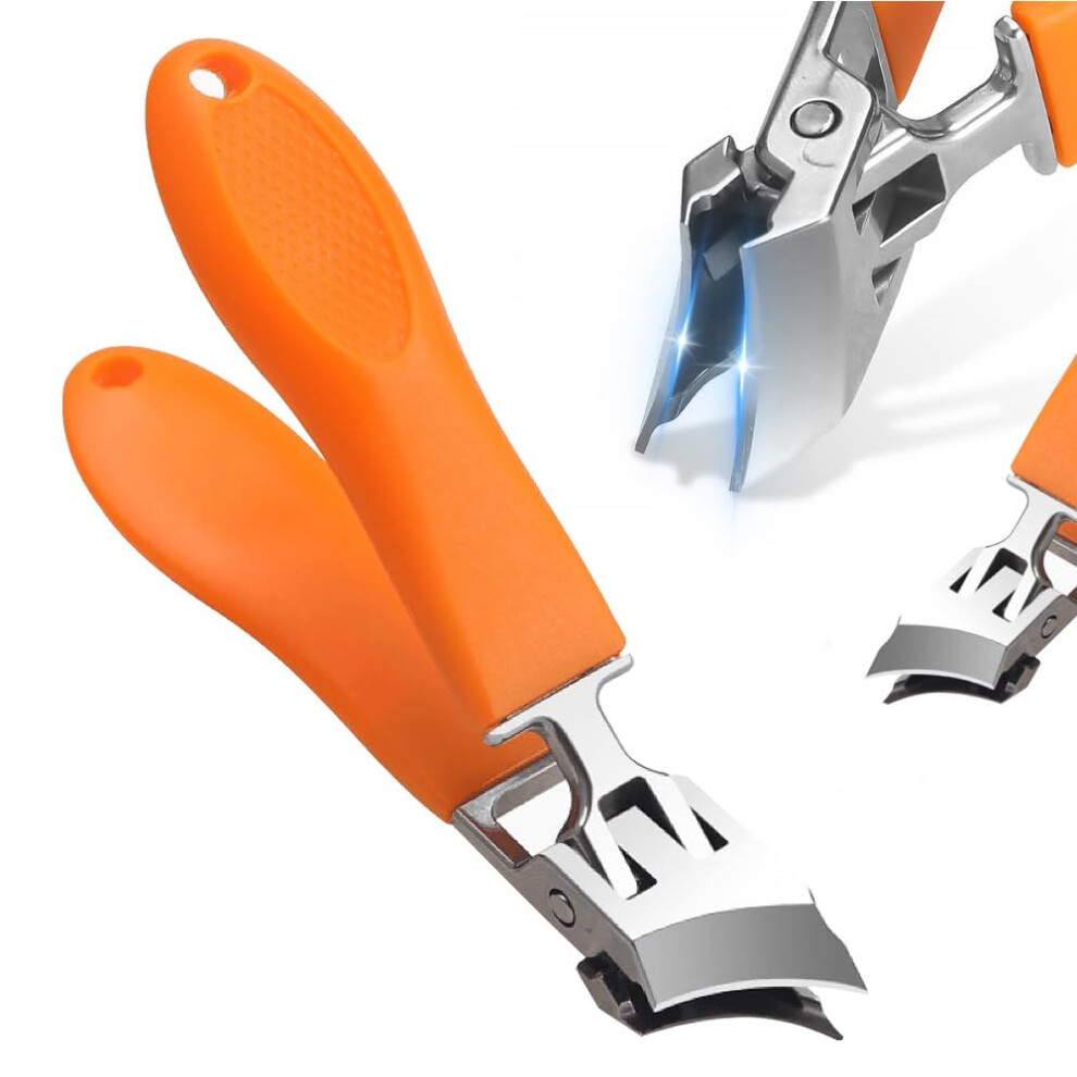 Toenail Clippers for Thick Nails, Sharp Angled Heavy Duty Trimmer for Seniors and Arthritic Hands
