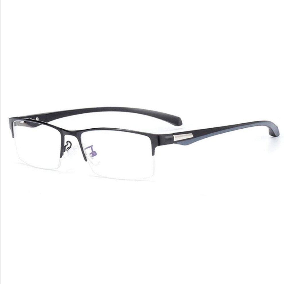 Progressive Multifocal Reading Glasses +2 TR90 Half Frame Polarized Lenses Spring Hinge for Men and Women