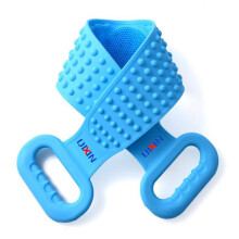 Silicone Back Scrubber for Shower with Long Handle Soft Bristles and Ergonomic Nonslip Grip