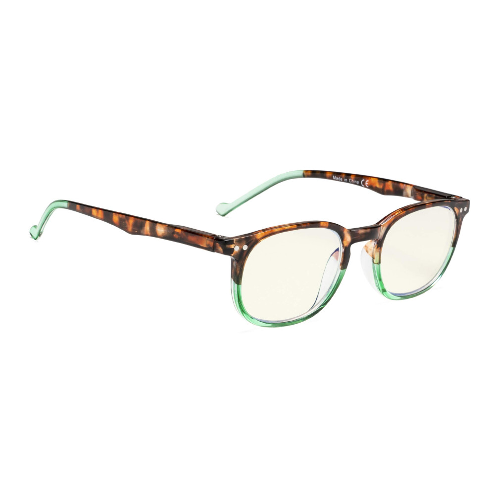 Green Vintage Tortoise Reading Glasses +4.00 With Uv Protection Clear Lenses For Men And Women