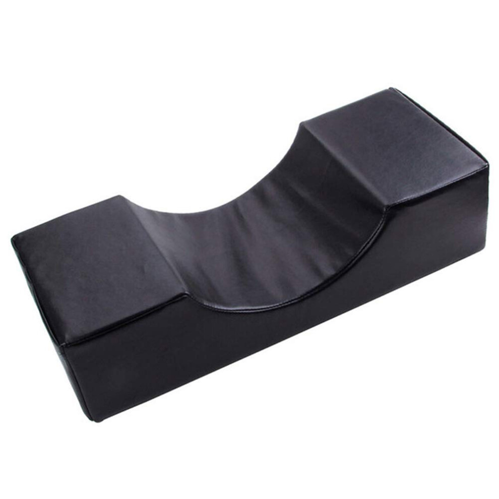Eyelash Extension Pillow with Ergonomic Neck Support, Waterproof PU Leather Memory Foam Headrest