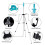 Adjustable Wig Stand Tripod with Tool Tray for Mannequin Head Styling and Display 2