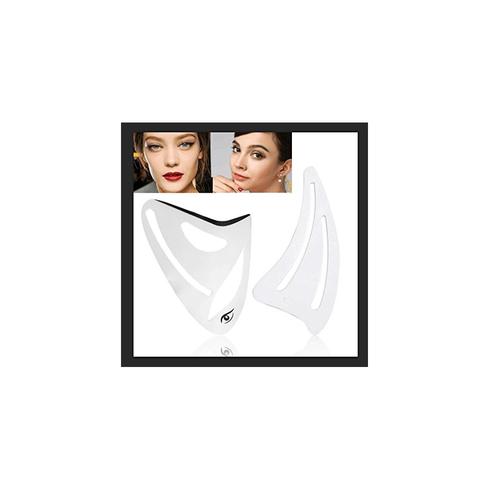 Eyeliner and Eyeshadow Stencil Guide Template 2 Pack for  Symmetry and Fast Makeup