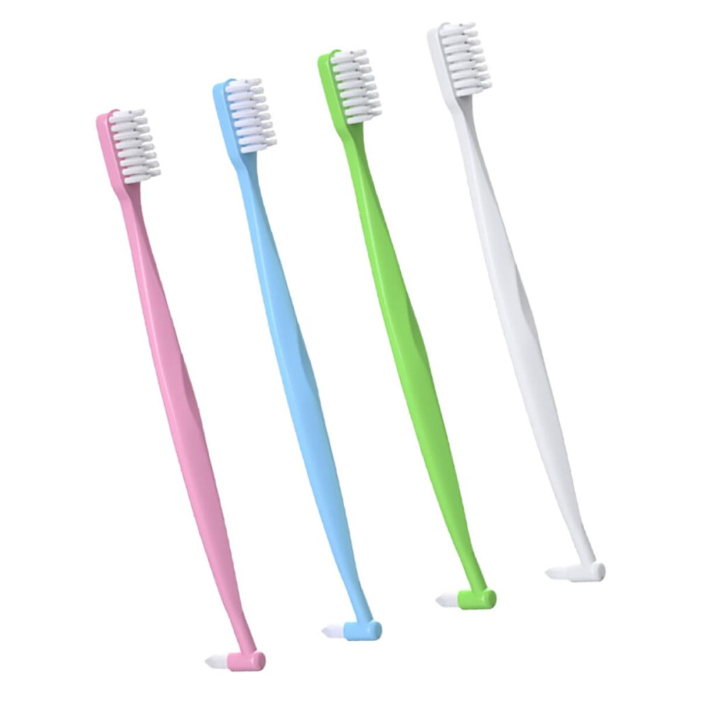 DoubleHeaded Interdental Brush Set 4pcs Orthodontic Toothbrush for Braces and Targeted Cleaning